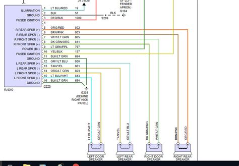 Ford Ranger radio wiring diagram